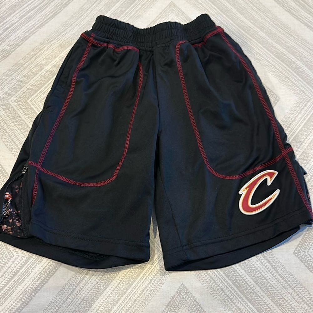 Zipway NBA Boys Cavaliers Black Side Zip Athletic Shorts